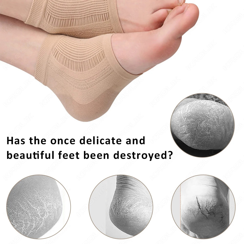 1 Pairs Gel Moisturizing Heel Sock Spa Sock For Foot Care Gel Heel Sock For Dry