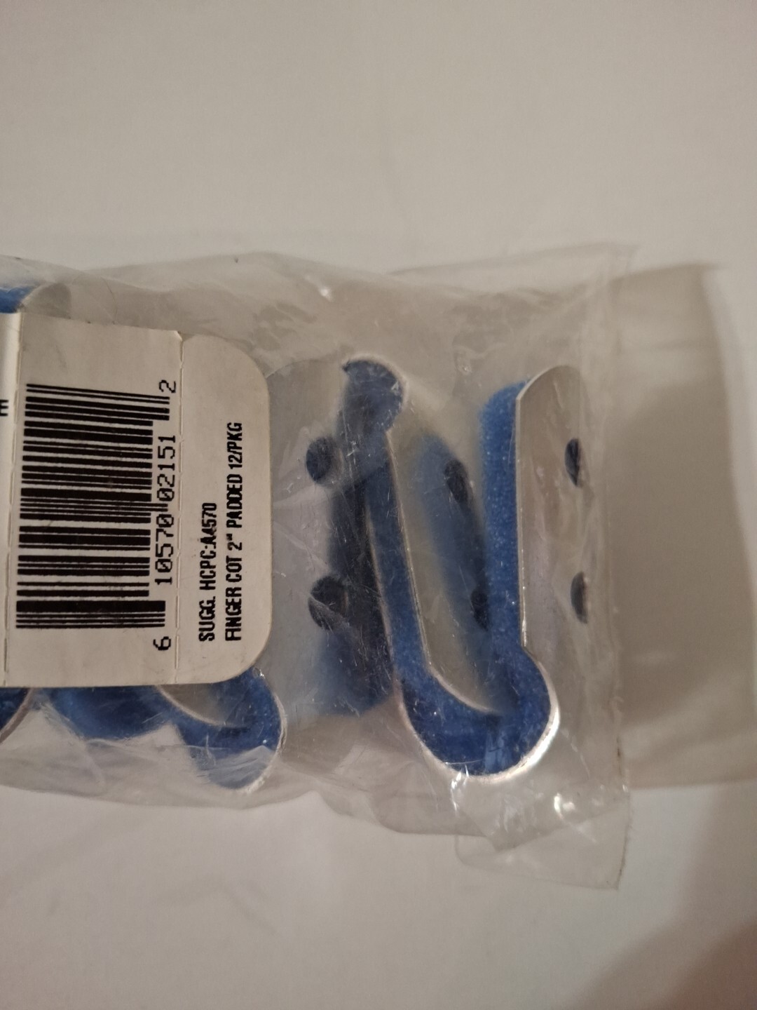 FINGER COT 2″ Padded 12/pkg foam Lined aluminum slints