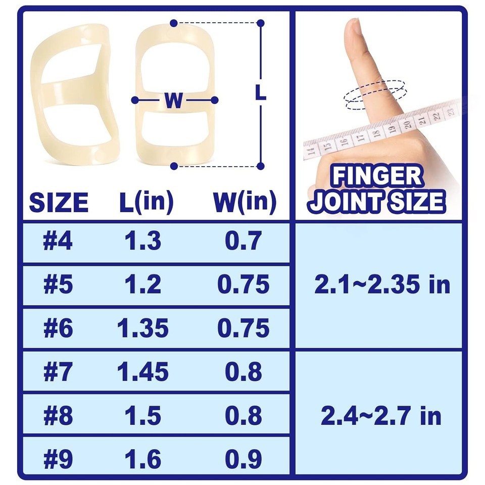 10Pcs Oval Finger Splints & Sleeves Kit, 6 Graduated Trigger Finger Splint & 4 F