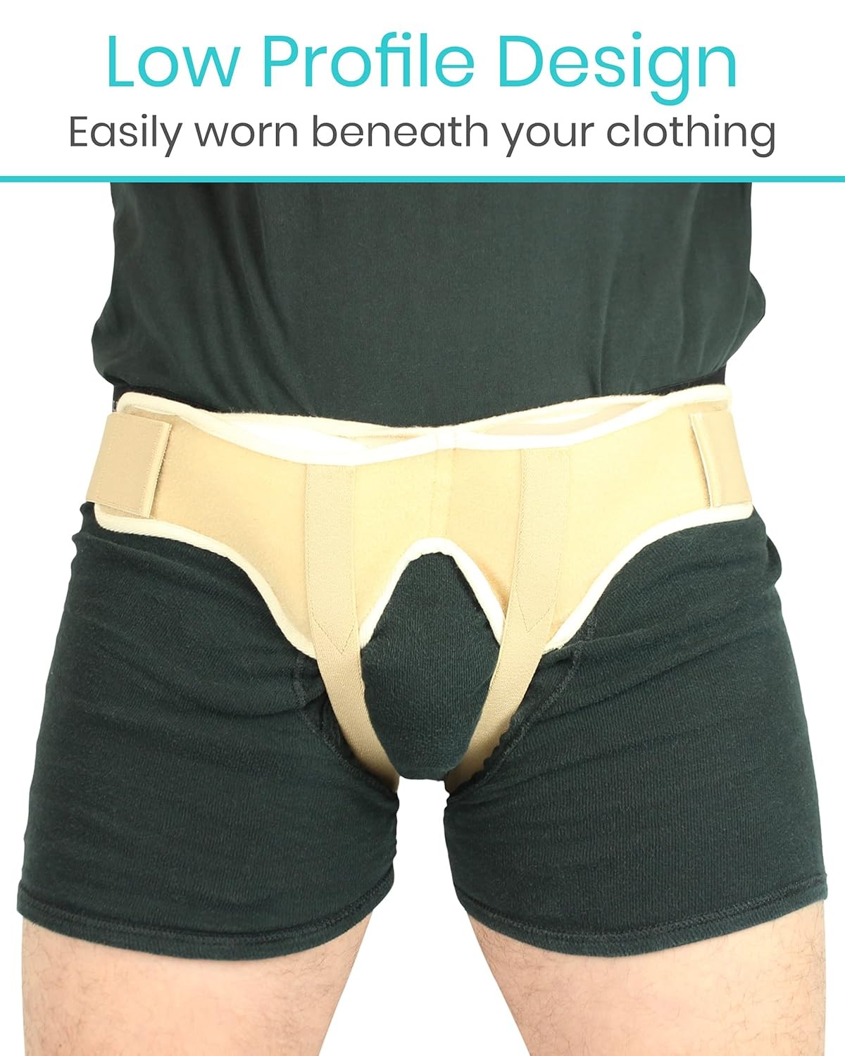 Vive Hernia Belt Single/Double Inguinal, Sports Hernia Two Removable Pads & Adju