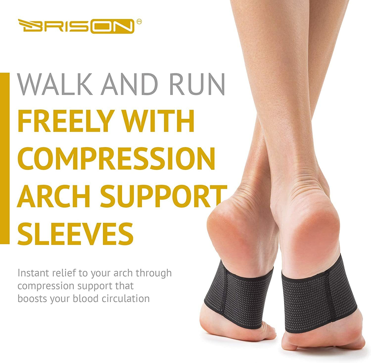Compression Arch Supports unisex, comfort elastic and reusable, 2 pair