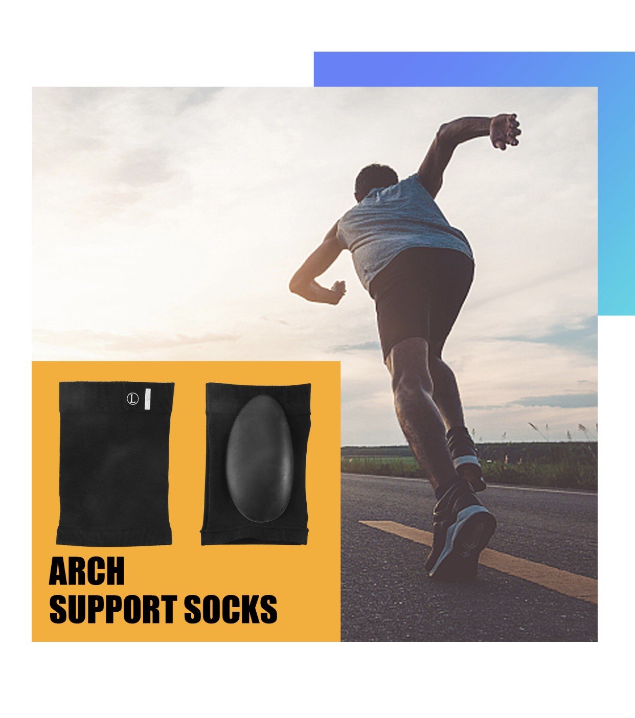 Arch Support Compression Gel Pad Support Sleeves, women, one size New W/o Tags