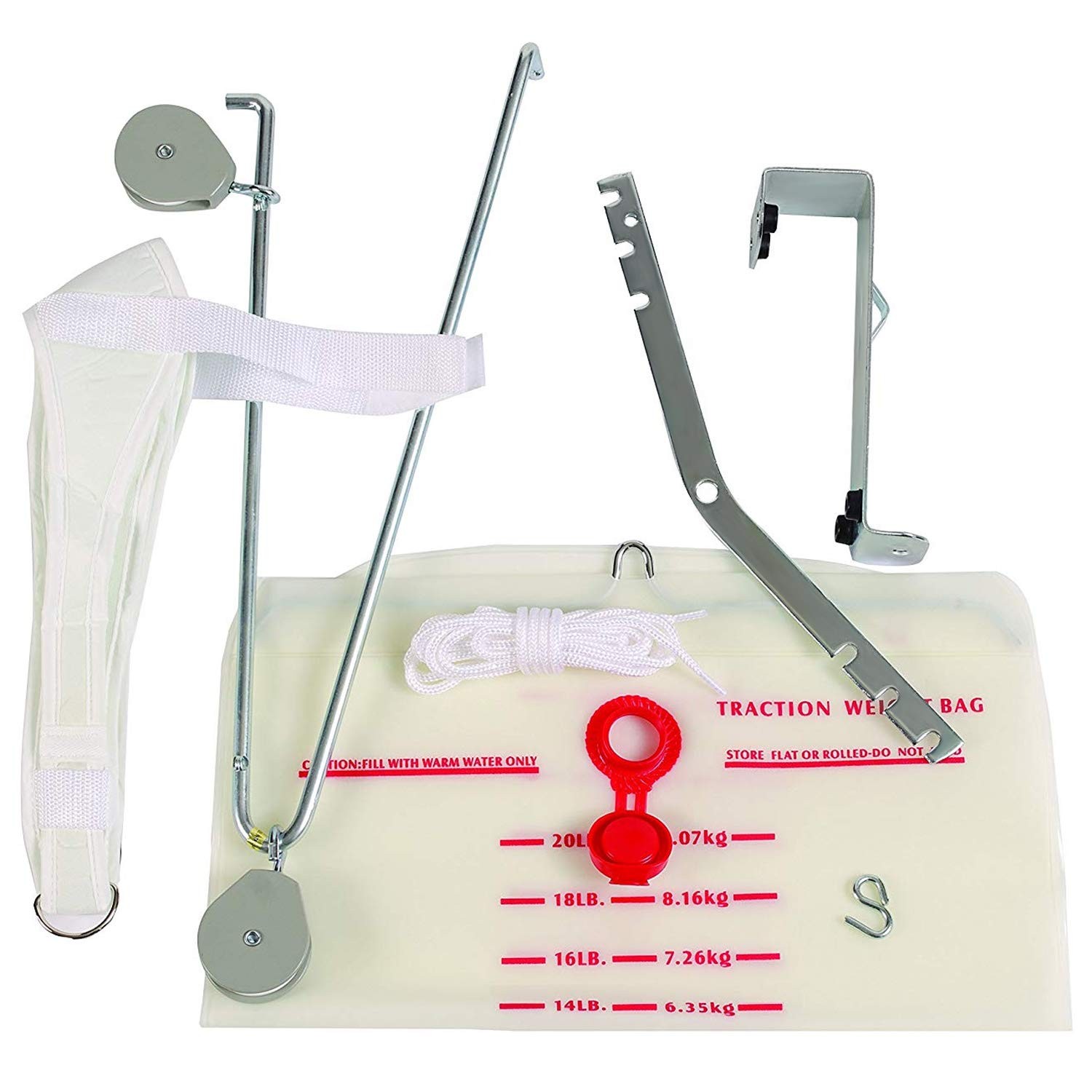 DMI Over the Door Posture Corrector and Cervical 1 Count (Pack of 1), White