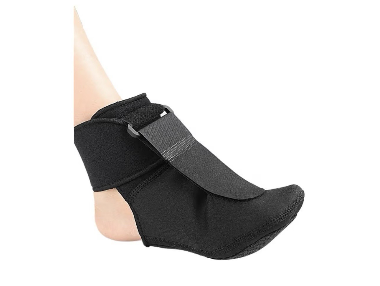 Black Adjustable Neoprene Foot Ankle Brace for Stabilization
