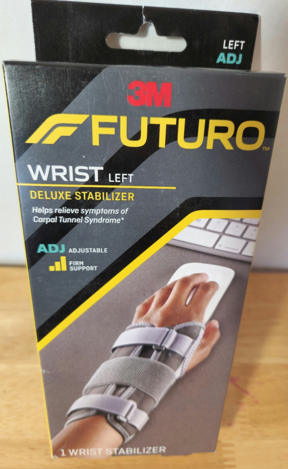 3M Futuro LEFT Wrist Deluxe Stabilizer Adjustable Sizing Firm Support ADJ