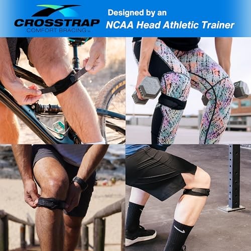 Stabilizing Patella Knee Strap | Patella Tendon Brace for 1 Strap (Large) Black