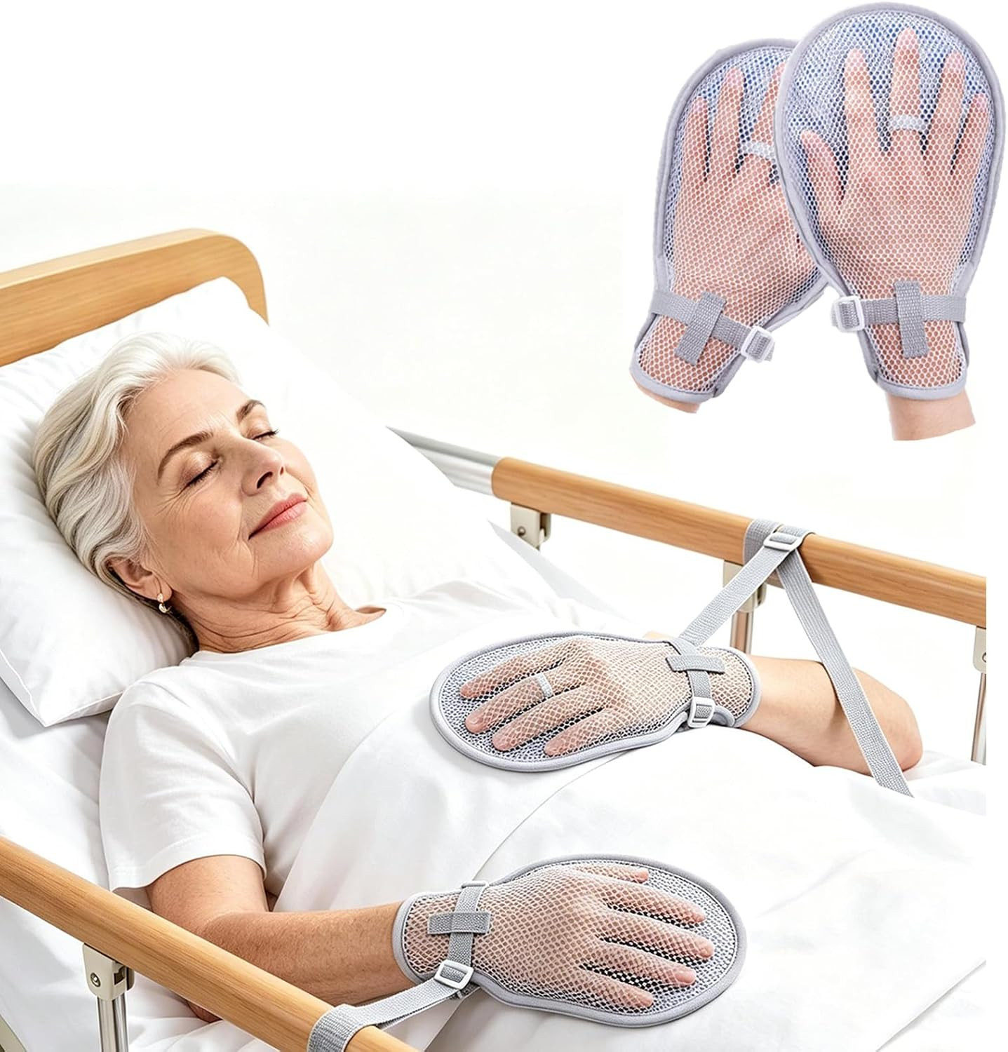 Anti Scratch Protective Mittens for Adults – Breathable Mesh Hand Guards with…