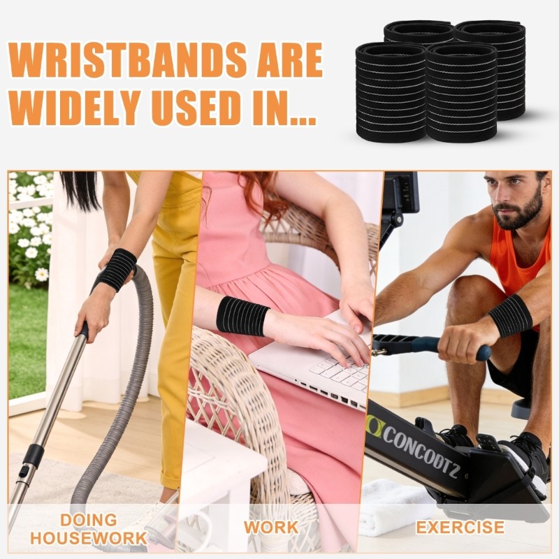 4Pcs Multipurpose Adjustable Wrist Bandages For Fitness Office Work Hand Care