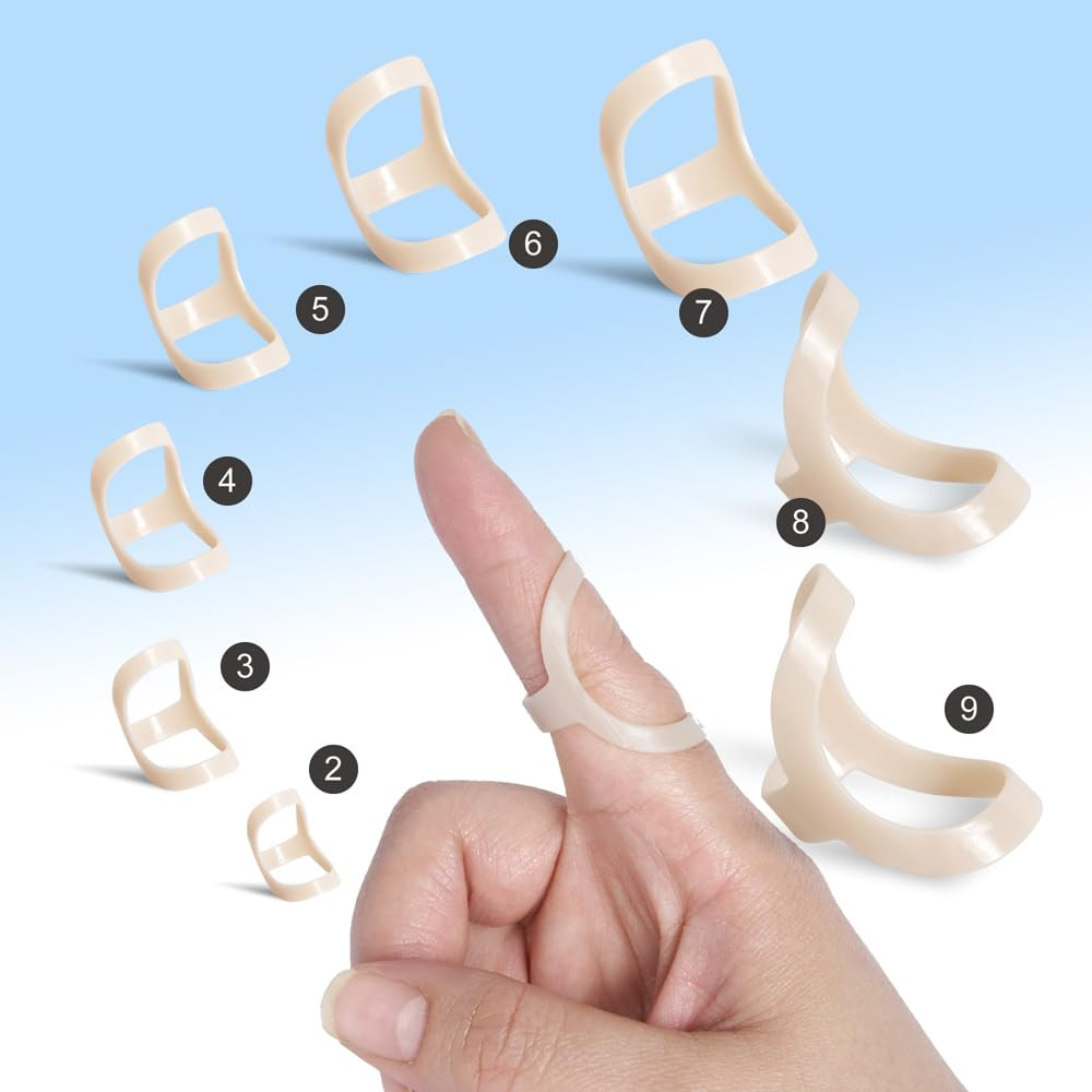 Oval Finger Splint 8 Pcs, Finger Splints for Arthritis, Mallet Finger, Trigger F