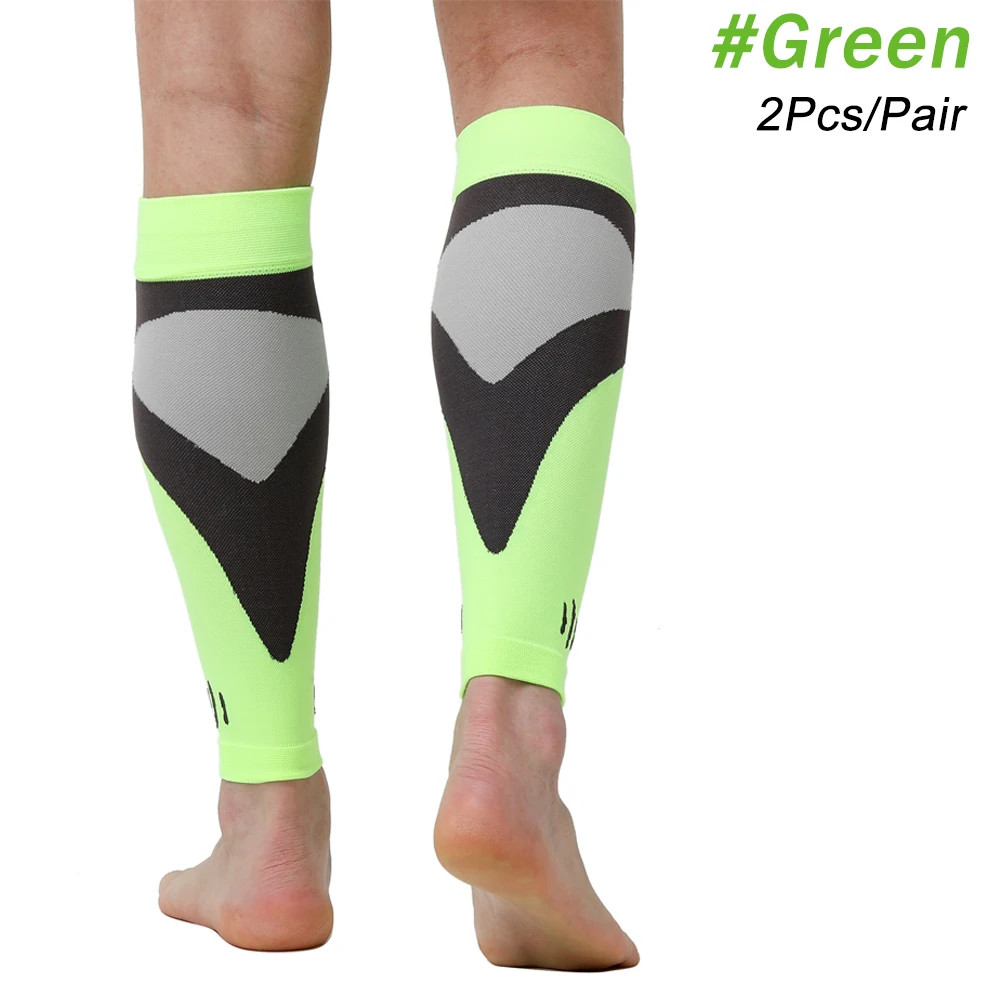 1Pair Calf Compression Sleeves for Men Women. Footless Socks Support for Running