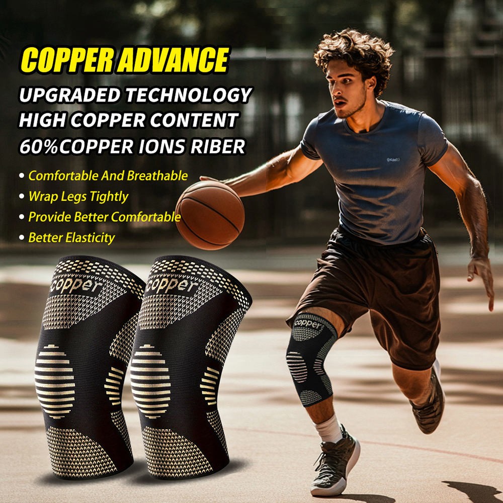 Copper Knee Pads Ultimate Shock-Absorbing Gear For Men & Women