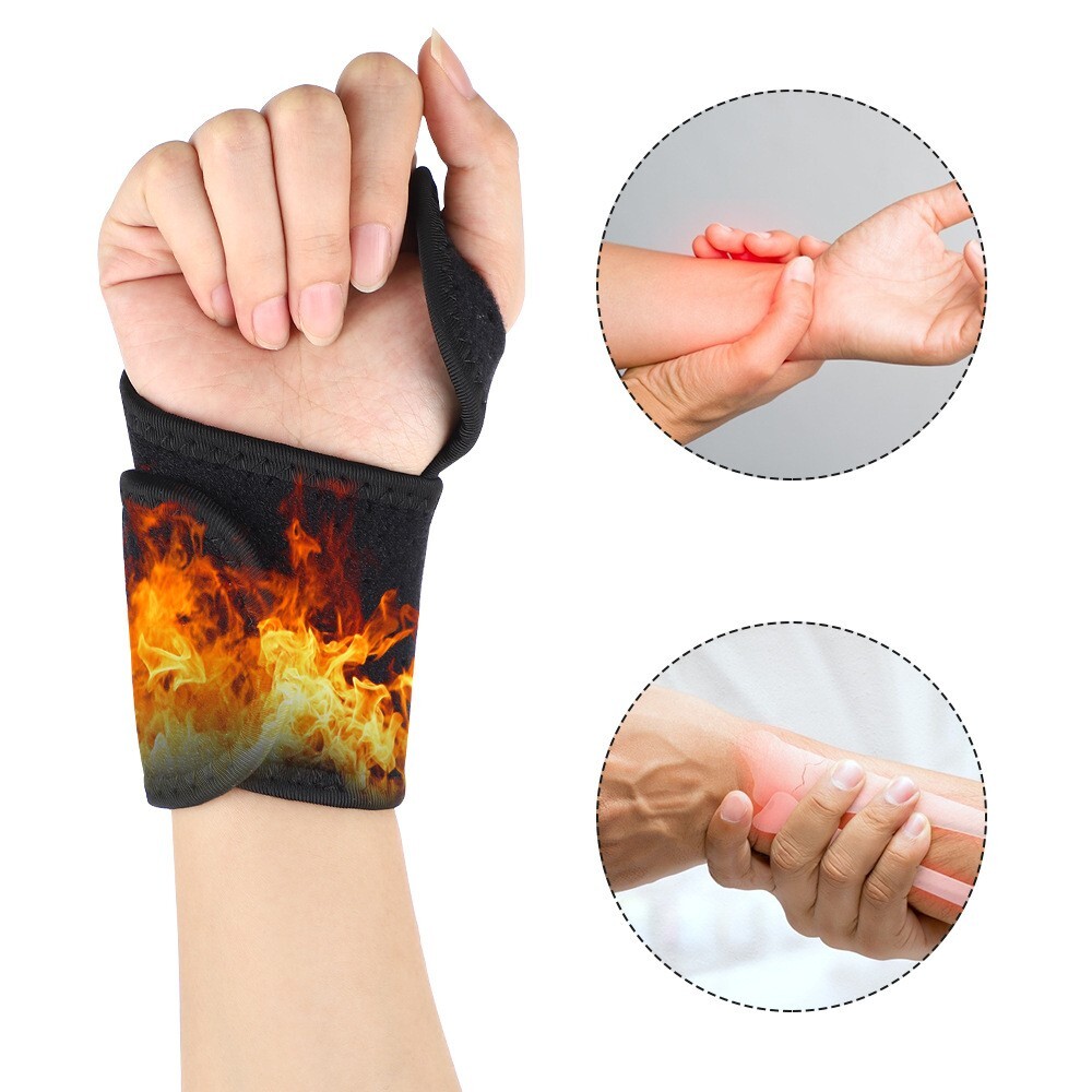 Wrist Strap Self Heating Weight Lifting Gym Training Support Wrap Pain Relief AU