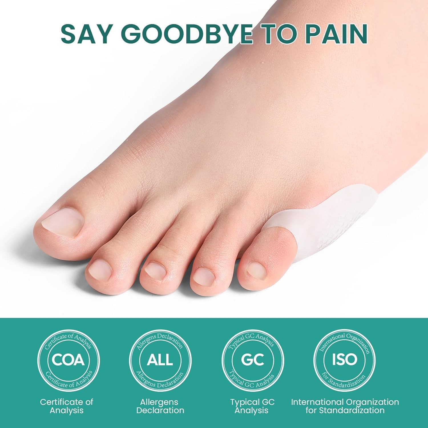 Welnove Tailor’s Bunion Corrector Pads – 8 Pack Pinky Toe Regular Pads, Clear