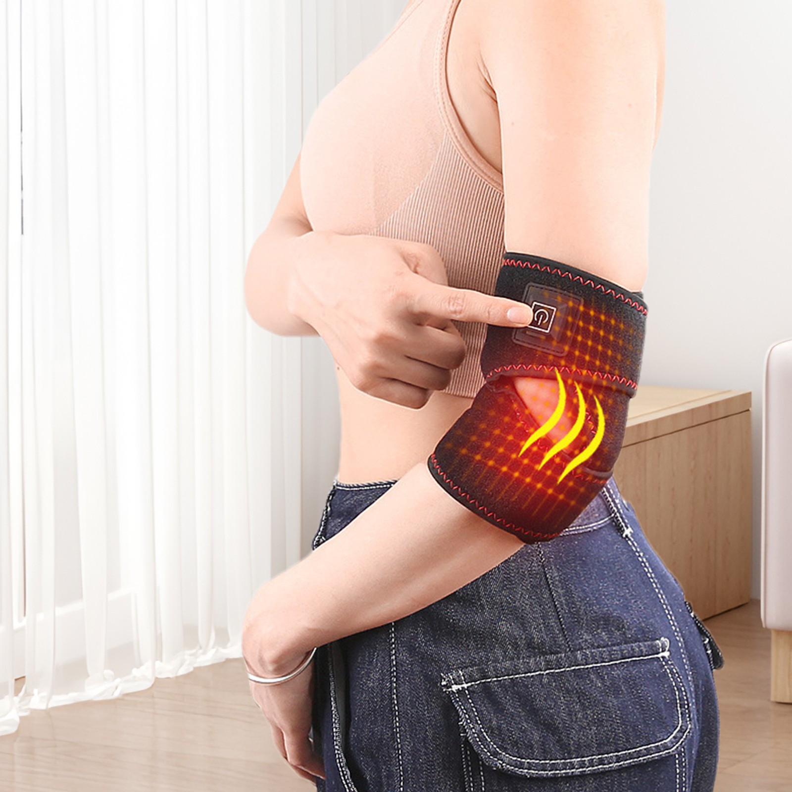 Heated Elbow Brace Fast Heating Body Wrap Heated Brace USB 3 Heat Levels dutiful