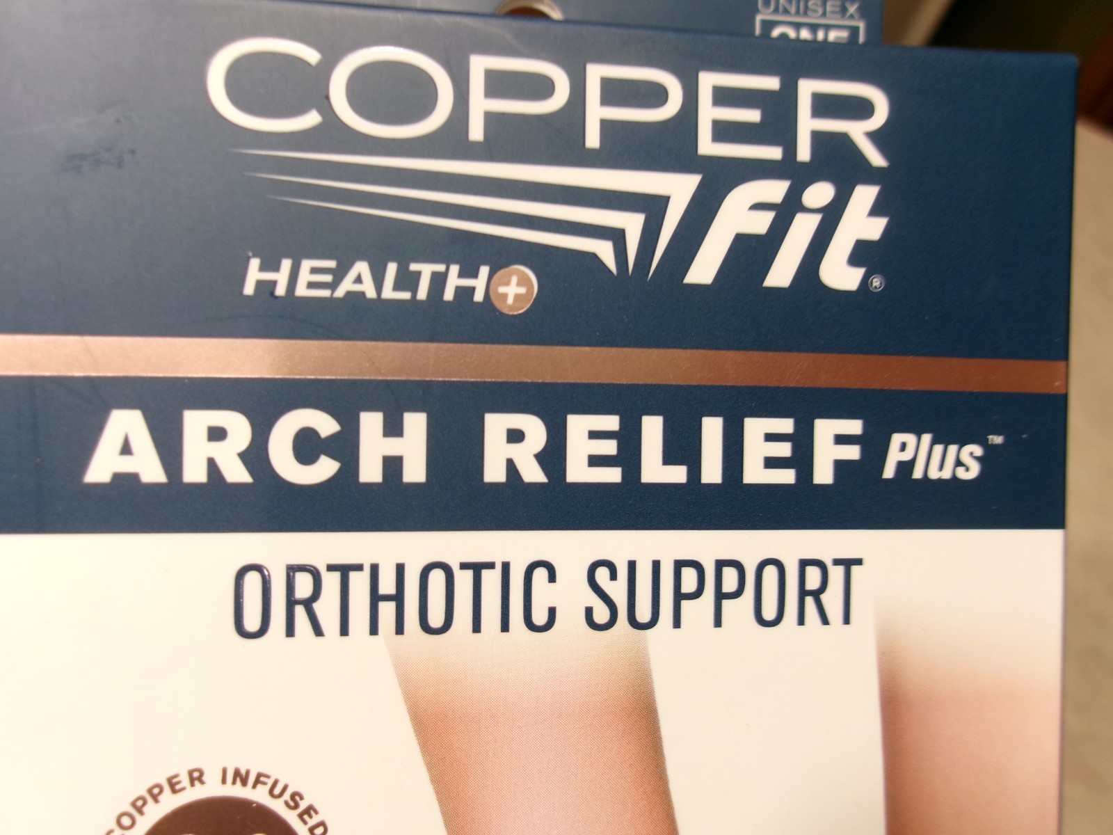 Copper Fit Health Unisex Arch Relief Plus with Built-In Orthotic Support