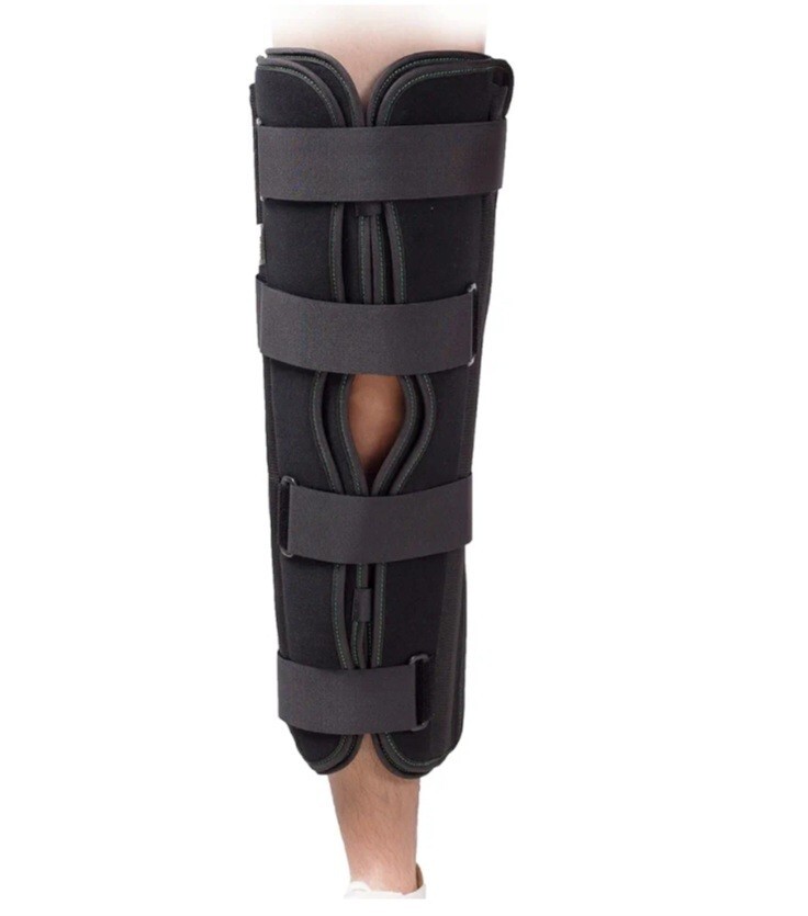 3 Panel Knee Immobilizer Full Leg Support Brace Aluminum alloy Straight Splint