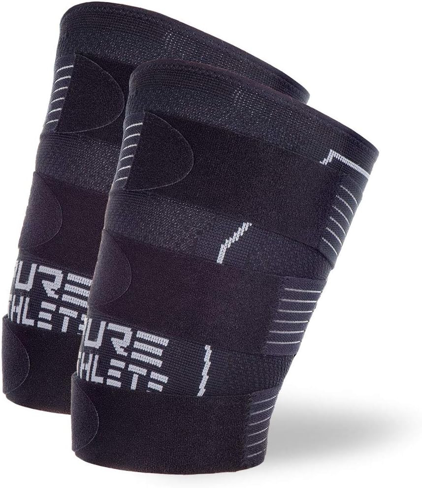 Thigh Compression Sleeve – Adjustable Straps Quad Wrap Support Brace, Hamstring