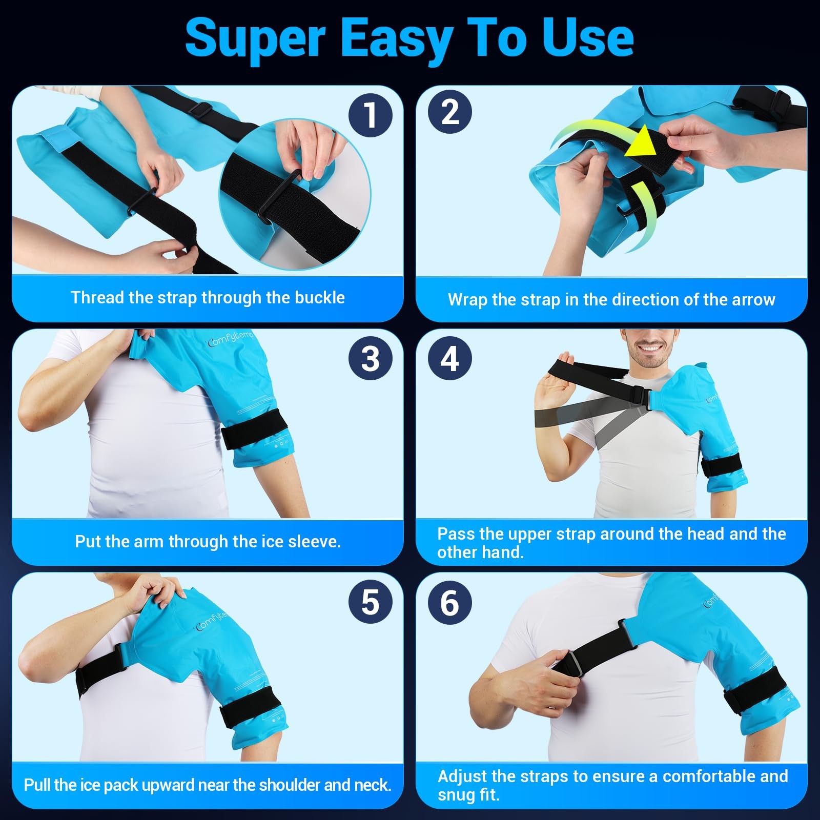 Comfytemp Shoulder Ice Pack Blue Large/X-Large