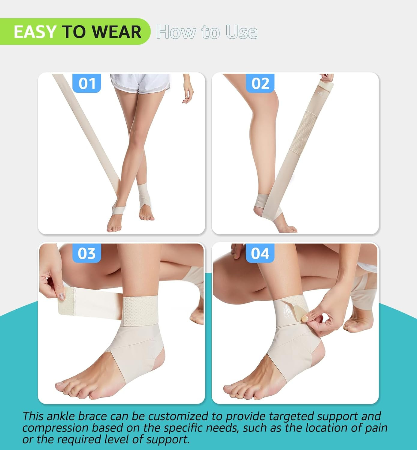 Hirui Ultrathin High-Elastic Ankle Wraps Ankle Brace for Men Women Kids, Adjusta