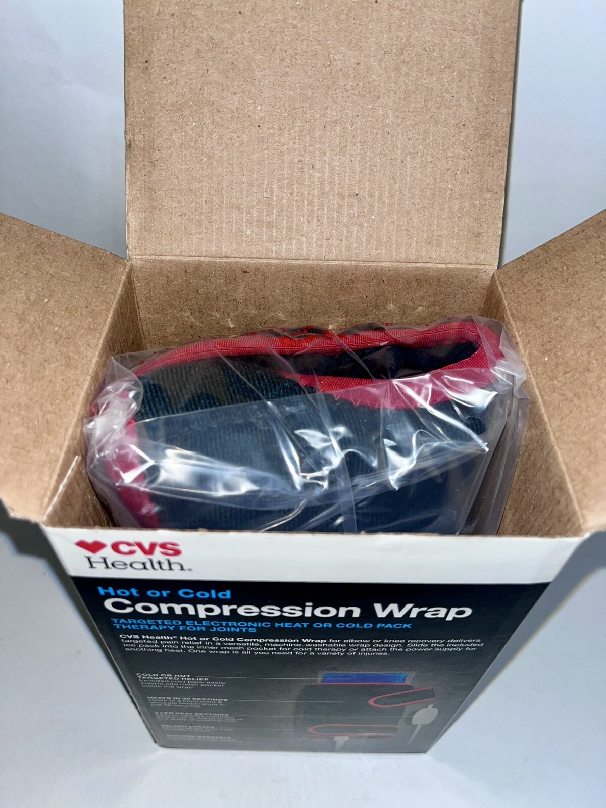 CVS Health Hot or Cold Compression Wrap w Targeted Electronic Heat or Cold Pack