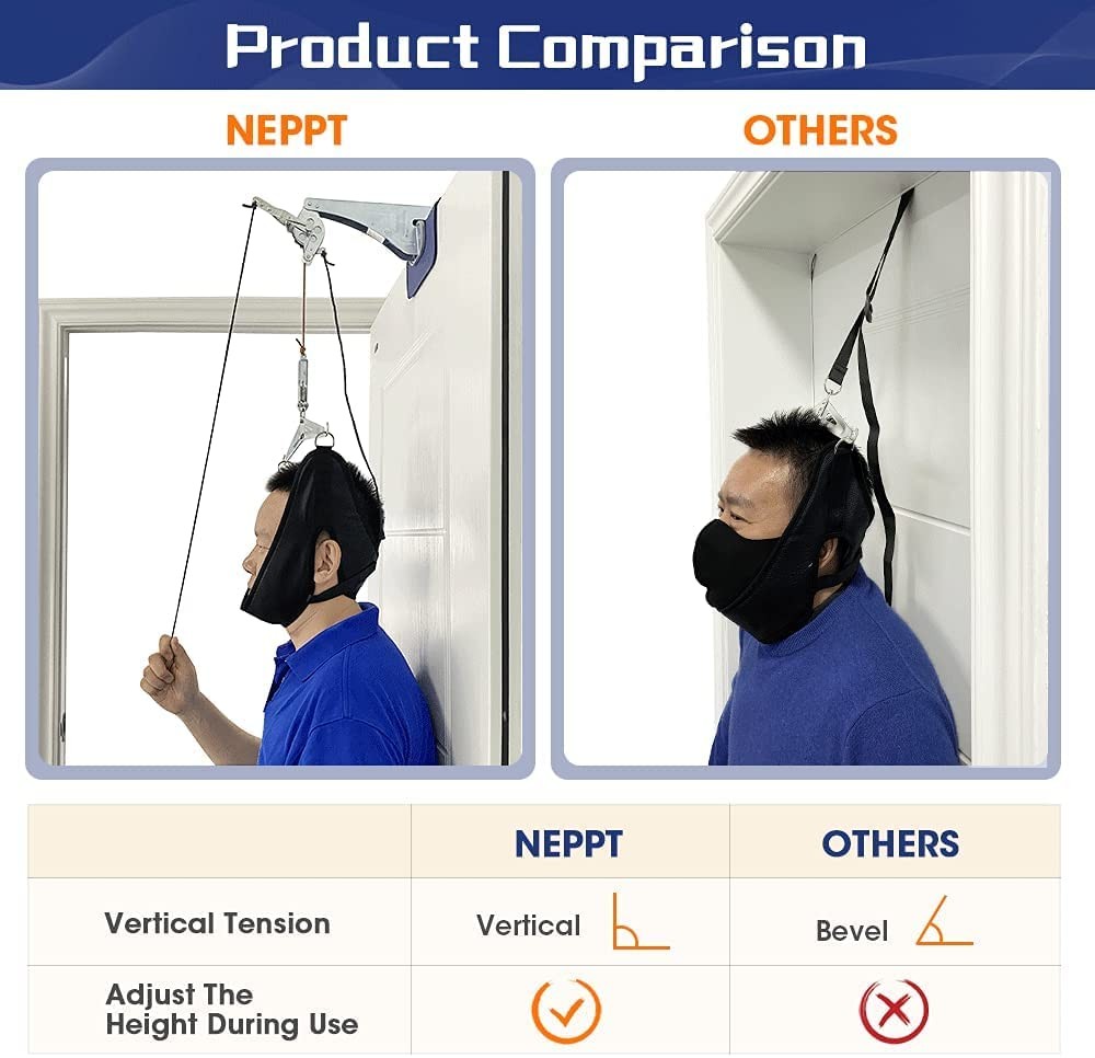Neck Stretcher Cervical Traction Device for Pain Relief – Over The Door Neck …
