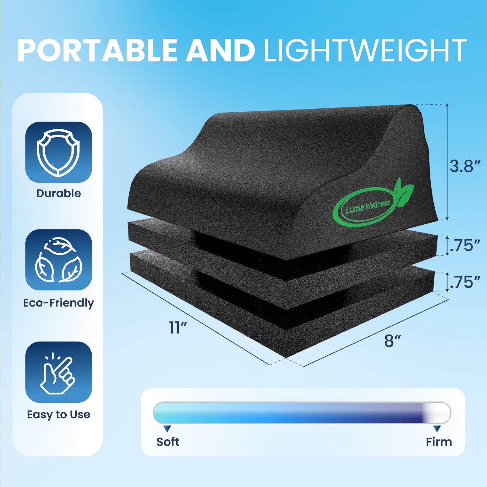 Lumbar Traction Block, Chiropractic Back Stretcher for Pain Relief, Lumbar Decom