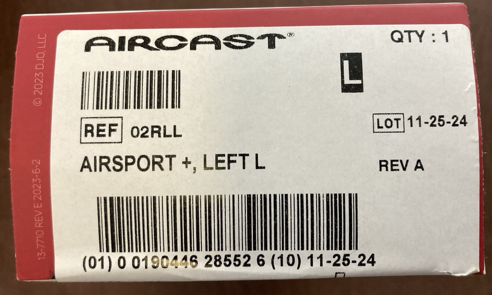 Aircast AirSport+ Left Ankle Brace L Adjustable Stabilization 02RLL Black/Blue