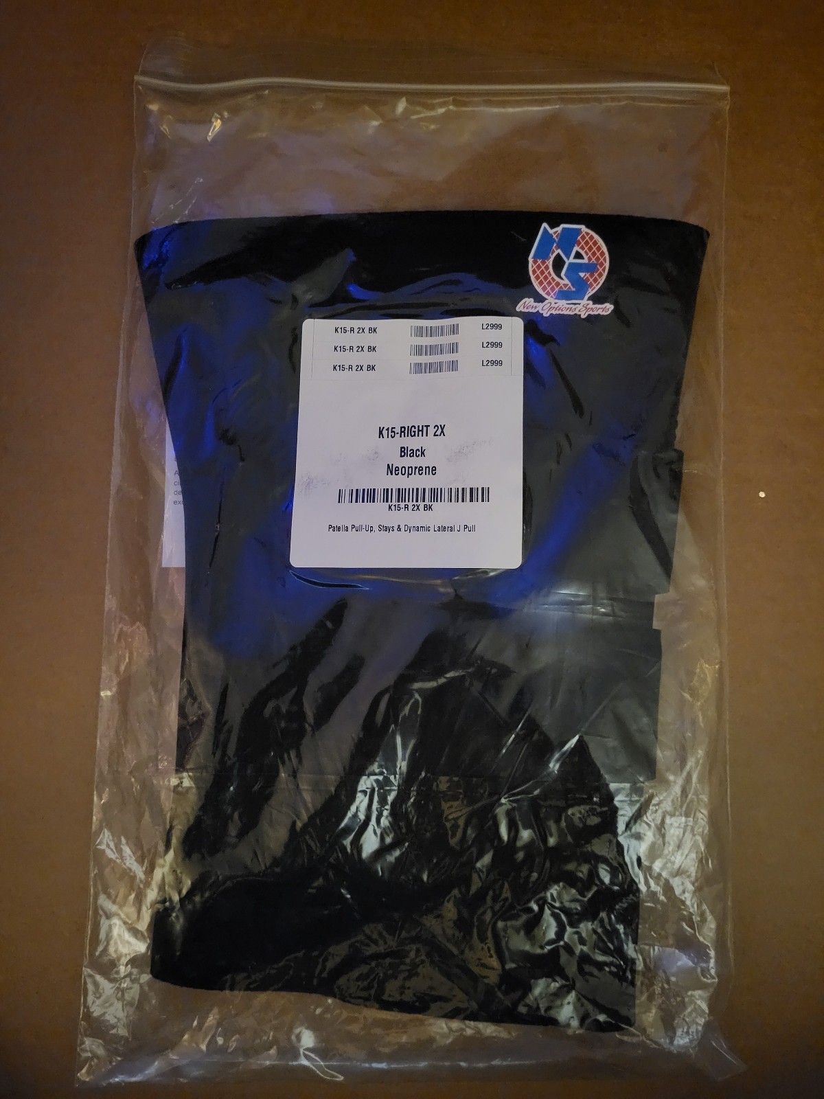 New Options Sports K15 Right 2x Knee Brace – Brand New In Package