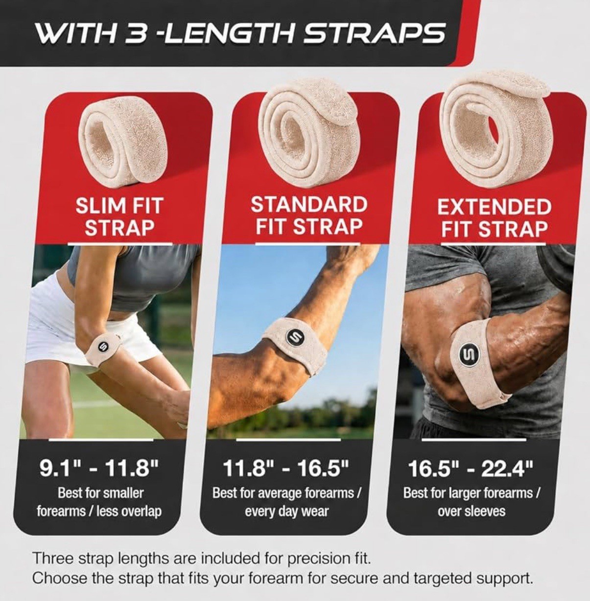 Sleeve Stars Tennis Elbow Brace for Men & Women, Elbow Brace for Tendonitis X2