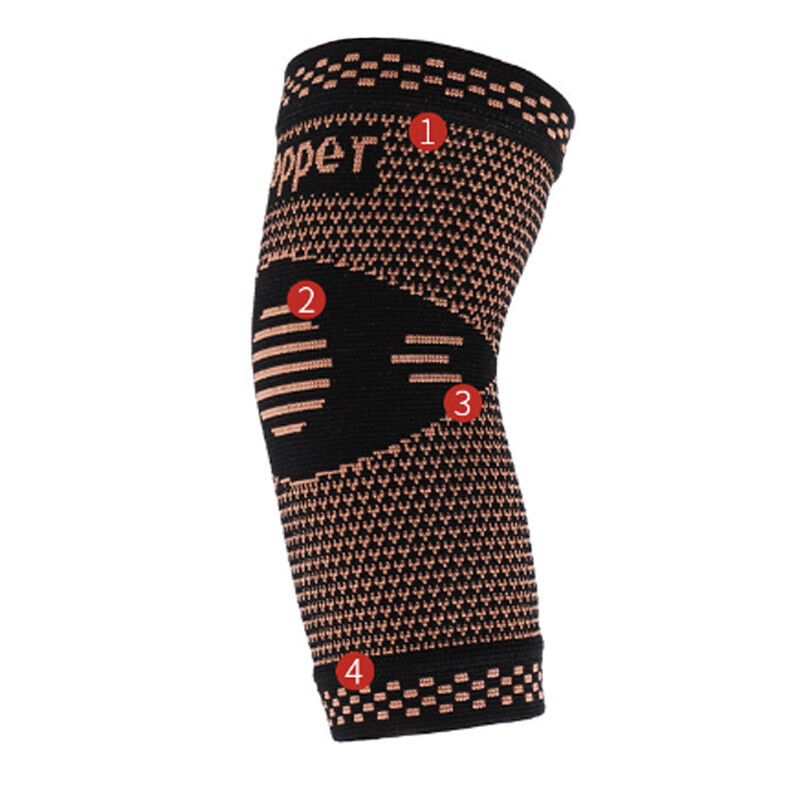 Copper Elbow Compression Sleeve Brace Support Arm Sport Arthritis Tendonitis US