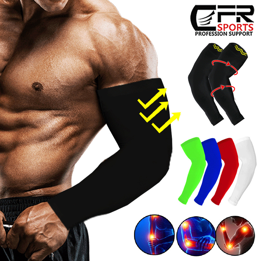Compression Arm Sleeve Elbow Support Brace Joint Pain Relief Arthritis Sport CFR