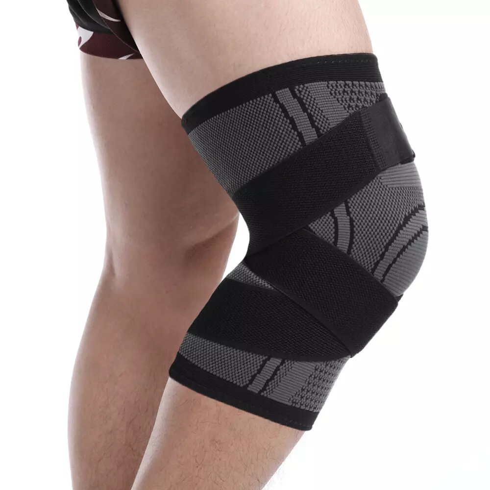 2 × Knee Brace Compression Sleeve w/ Strap Pain Relief Knee Support Arthritis US