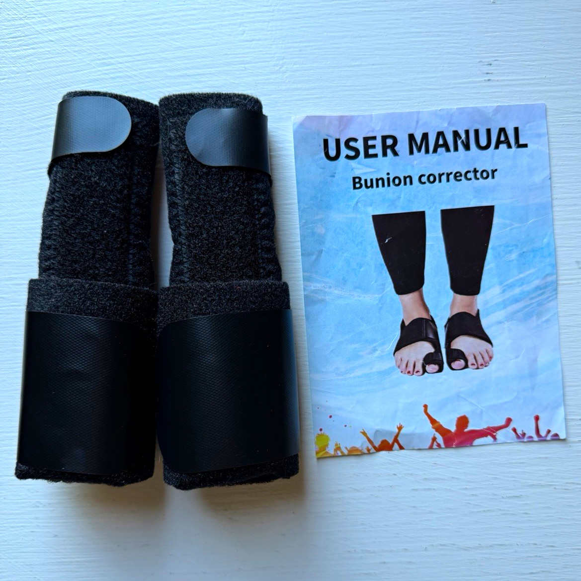 Adjustable Orthopedic Bunion Corrector Splint Brace, Black, 6-12 in Foot