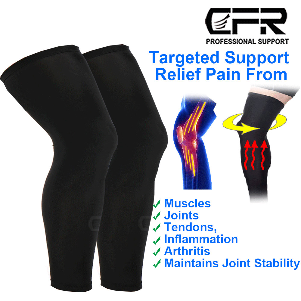 Copper Knee Leg Support Compression Sleeve Brace Sport Joint Relief Arthritis