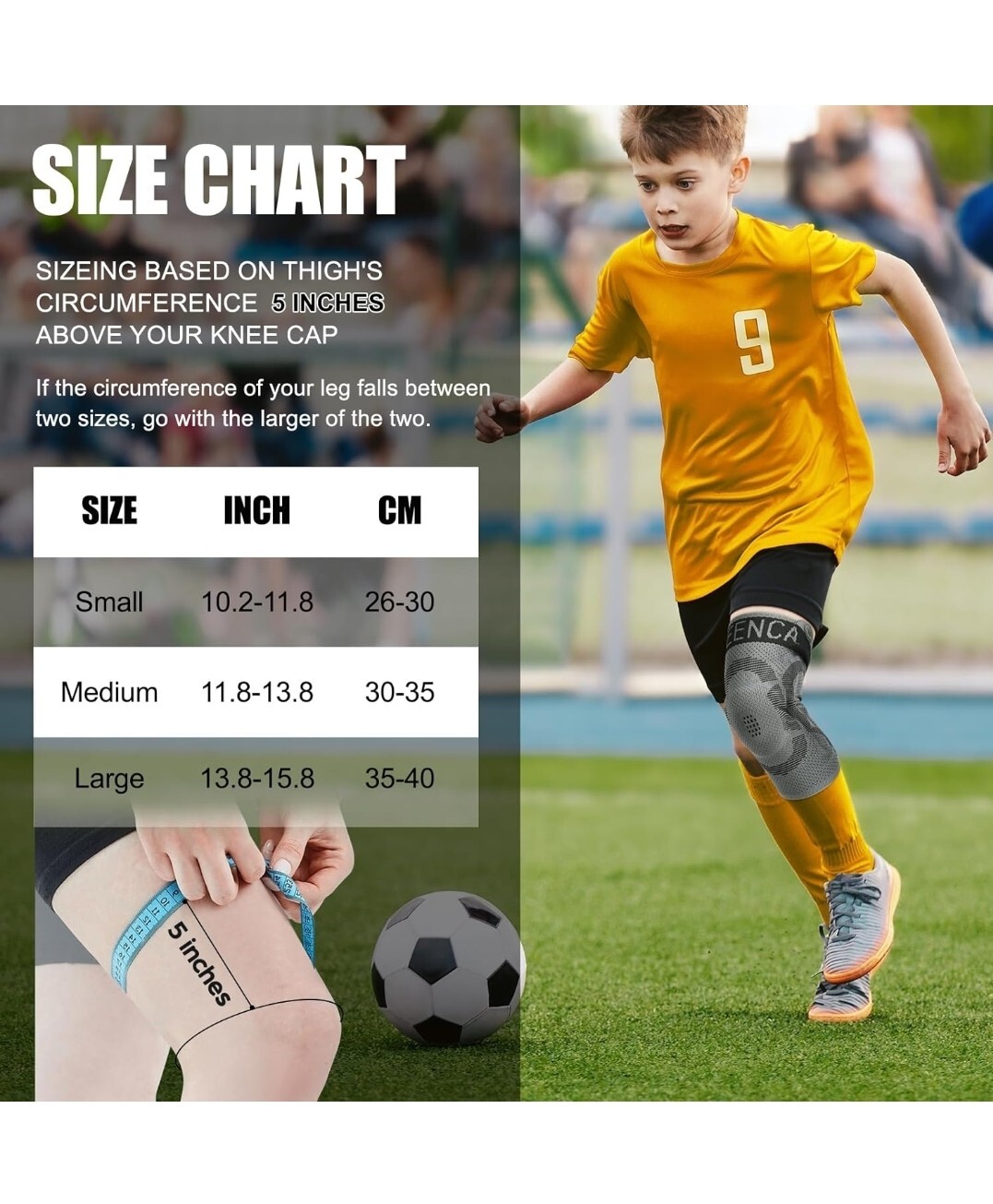 NEENCA Kids Knee Brace Sleeve, Youth Knee Compression Sleeve for Children
