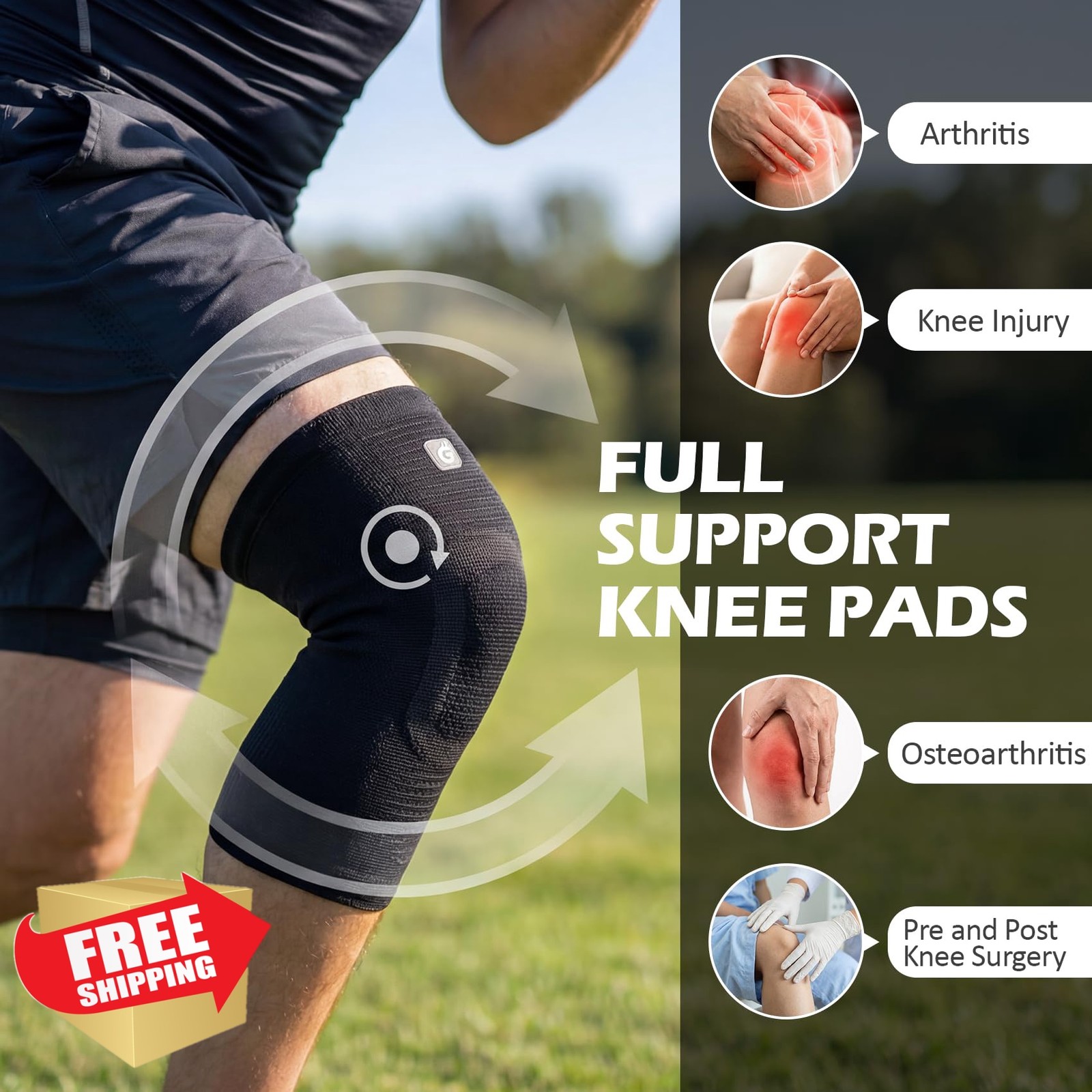GOOGAH Knee Brace XX-Large Black