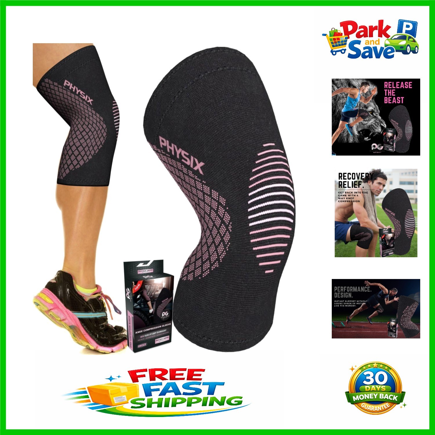 Physix Gear XXL Knee Compression Sleeve – Ultimate Support for Active Lifestyles
