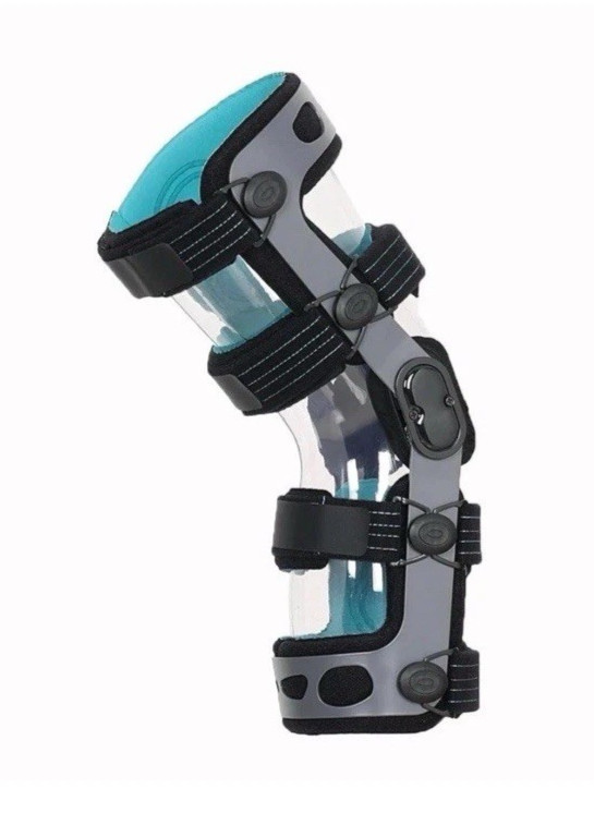Komzer OA Unloader ACL Knee Brace Right SZ 2XL With Reuseable Cast Cover Unisex