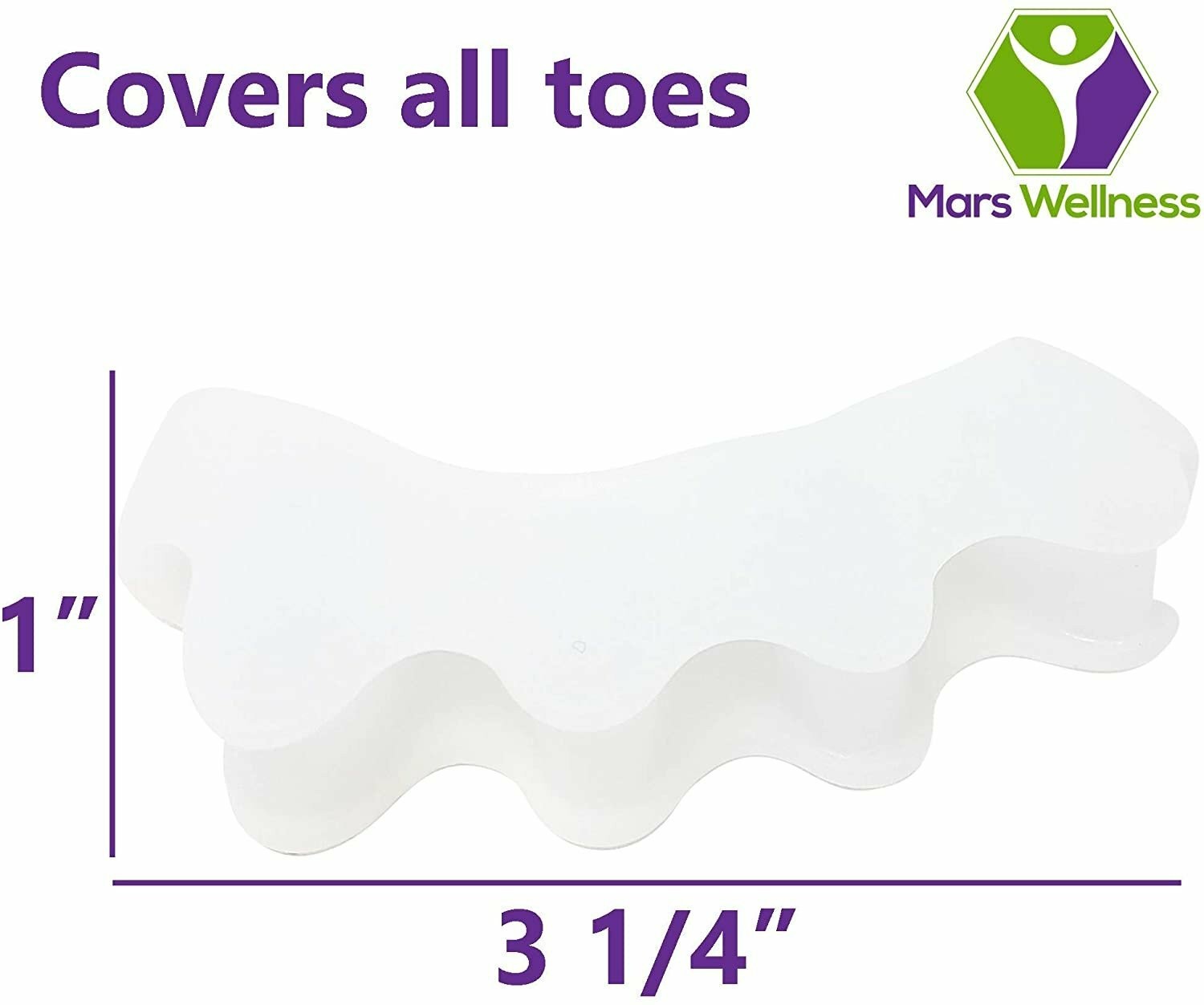 Mars Wellness Gel Toe Separators – Correct Bunions, Overlapping Toe