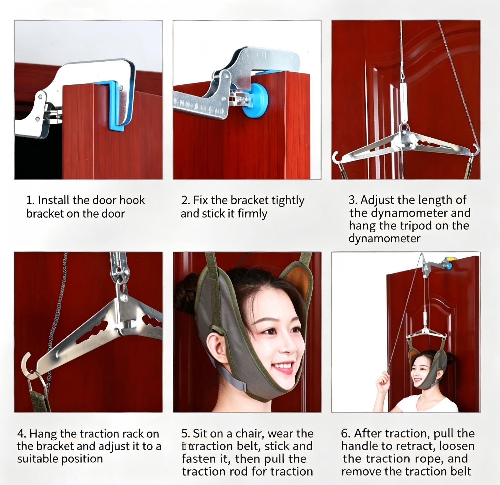Over Door Cervical Neck Traction Device Portable Neck Stretcher Decompression