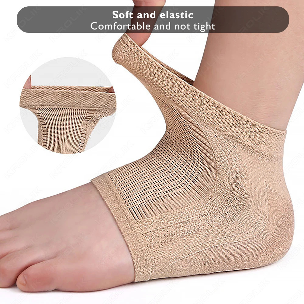 1 Pairs Gel Moisturizing Heel Sock Spa Sock For Foot Care Gel Heel Sock For Dry