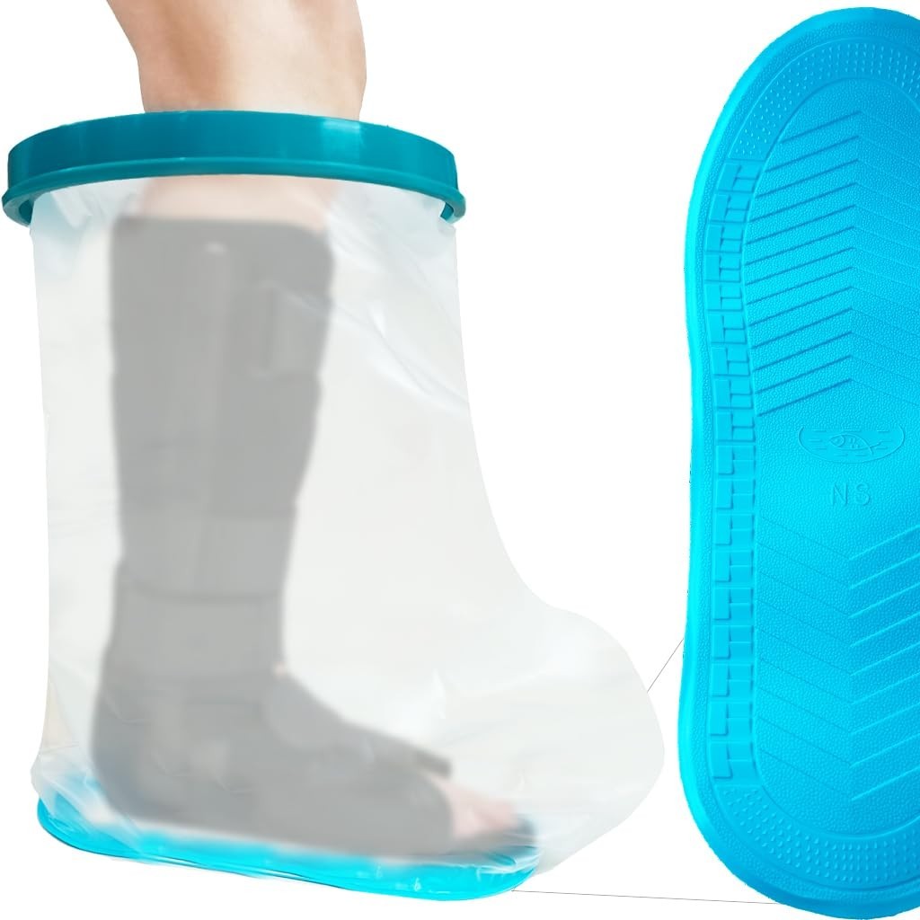 Non-Slip Extra Wide Waterproof Leg Cast Cover for Shower, Reusable XL Protector