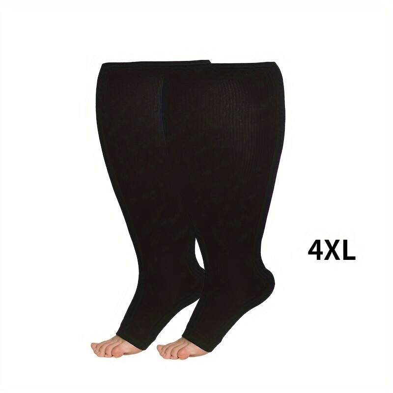 3 Pairs Plus Size Compression Socks 20-30 Mmhg Breathable Circulation Calf Socks