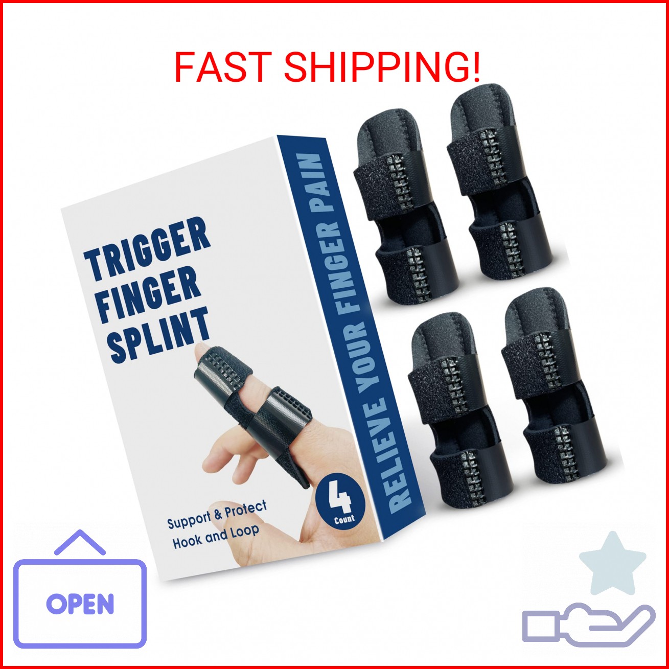 NSKONGDODO Trigger Finger Splints/Brace for Knuckle Immobilization,Broken Protec