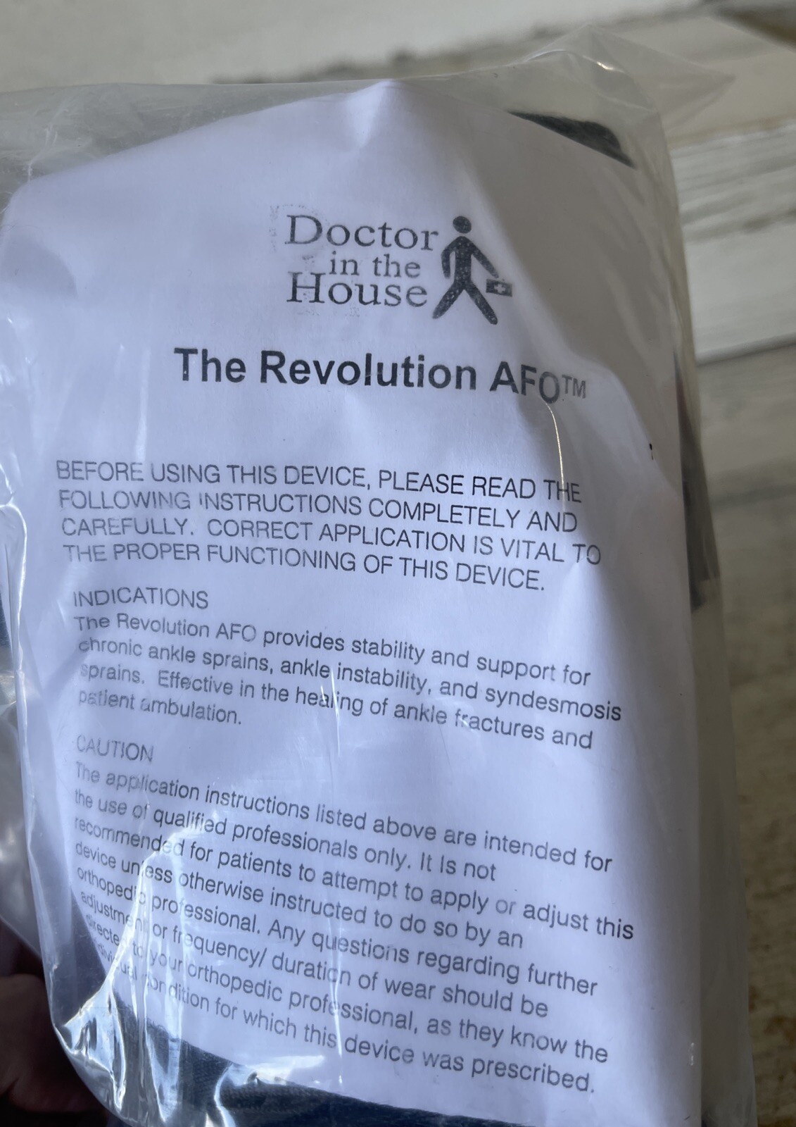 Doctor In The House (DITH) Revolution AFO Left Ankle NEW Small
