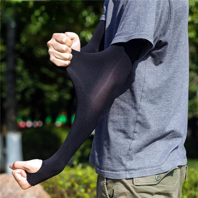1 Pair Summer Finger Sleeve Ice Cool Wearing High Elastic Elbow Spring Outdoor