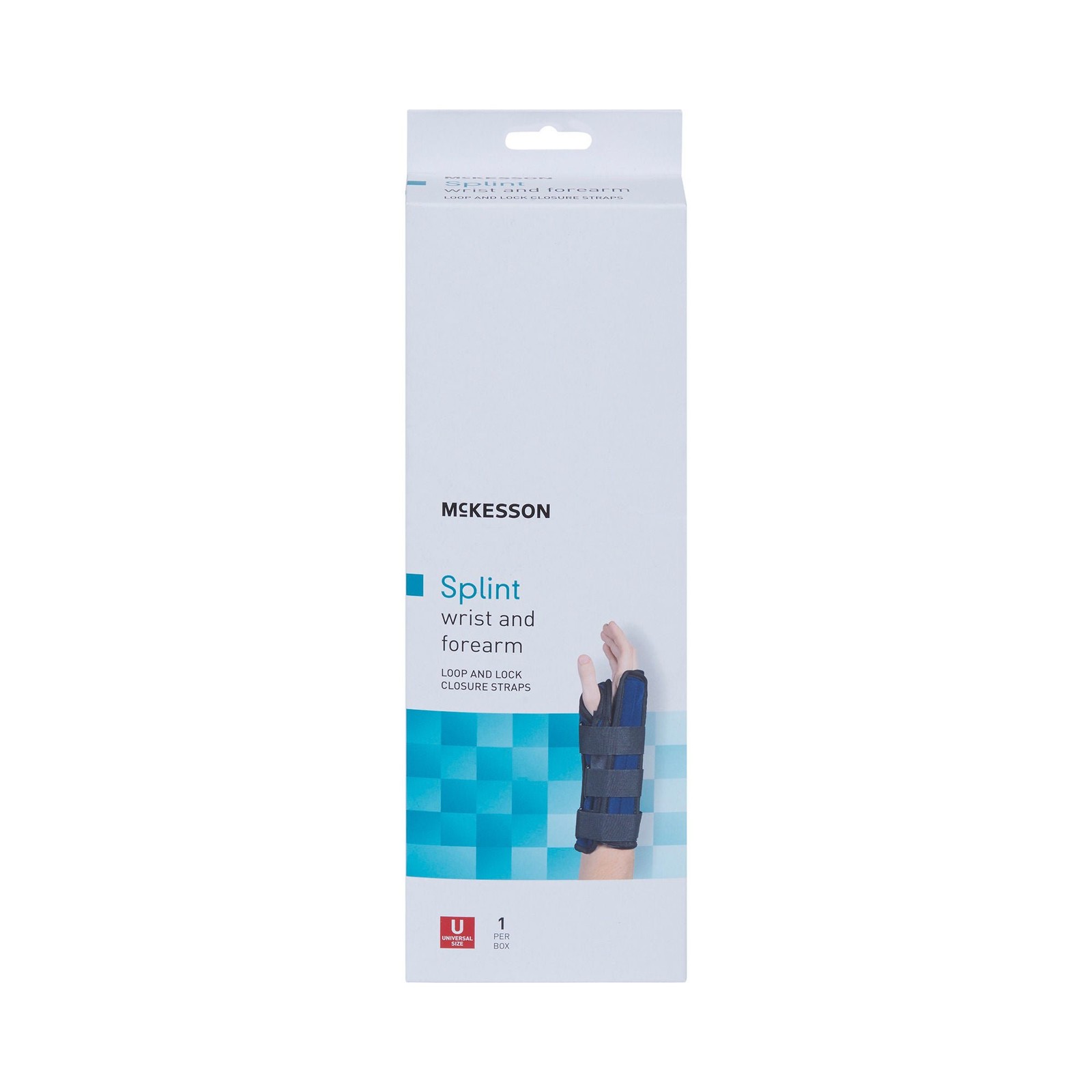 McKesson Hook and Loop Strap Wrist / Forearm Brace for Left Hand 155-79-87060