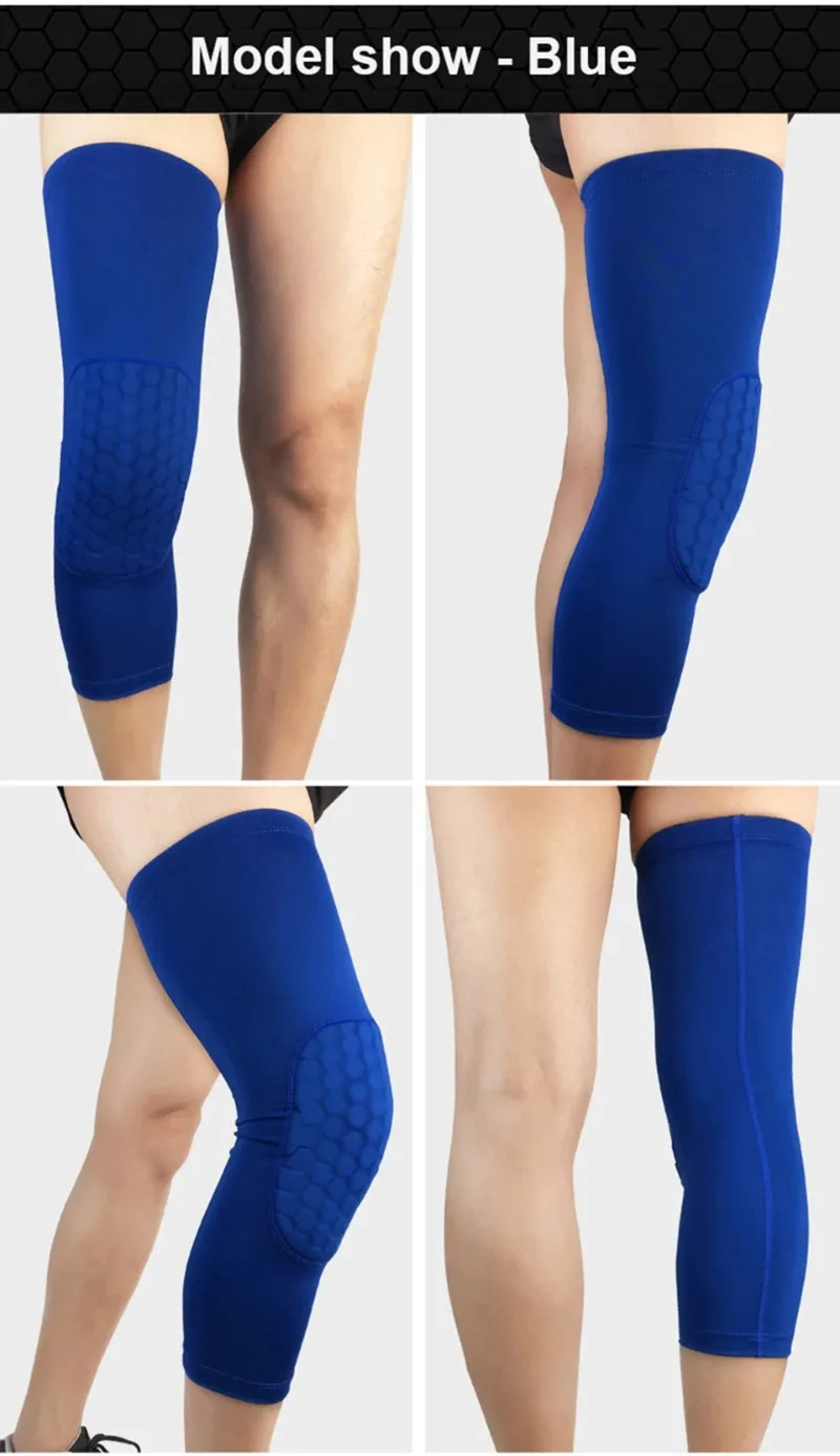 1PC Sports Knee Support Compression Brace, Adjustable Knee Pad for Volleyball, B