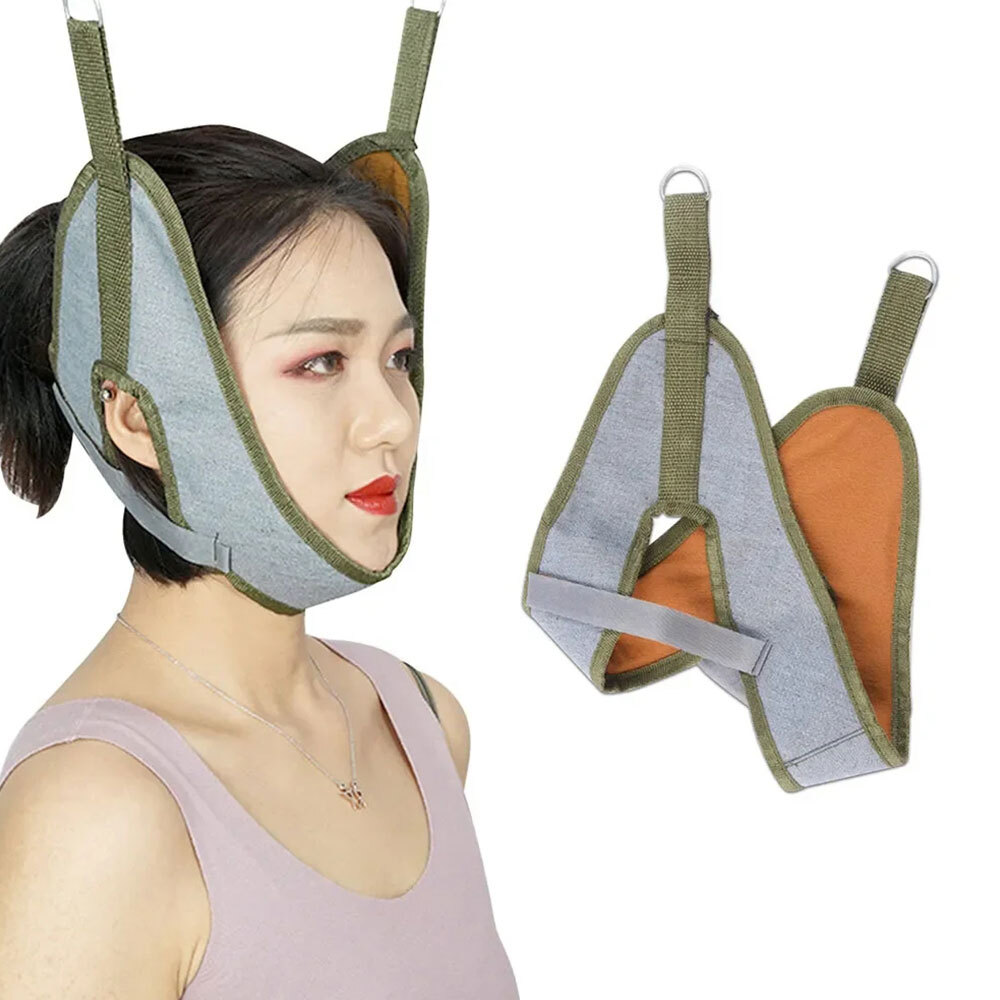 Hanging Neck Traction Kit Cushion Belt Brace Adjustable Correction Stretcher