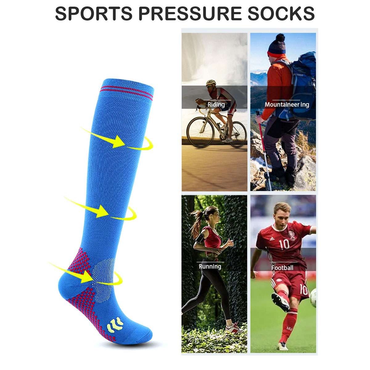 Compression Support Socks 15-20mmHg Graduated Relief Men Women (M/L/XL)